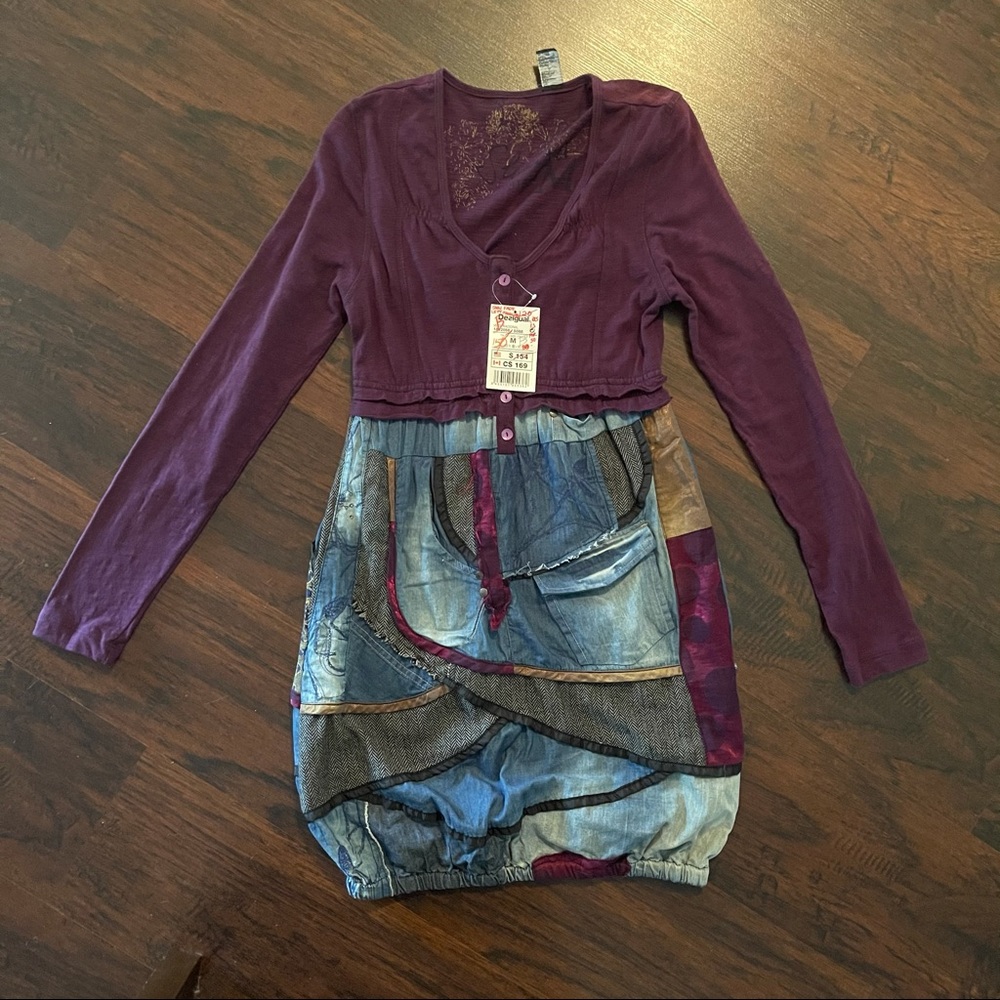 New with tags Desigual Patchwork Bubble Dress M